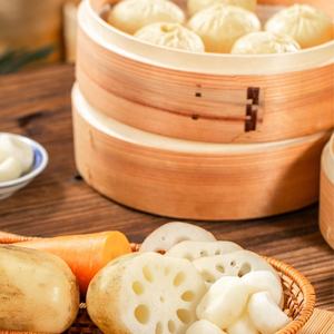 Bollos de Raíz de Loto Picantes y Ácidos Congelados, Servicio de Comida Vegetariana, Suministro para Catering al por Mayor - Product Image 4