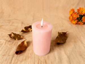 Bất Sáp Màu Hồng Nhấp Nháy Hình Trụ Pin <span class=keywords><strong>Powered</strong></span> Ánh Sáng Phát Ra Diode Flameless LED Nến Điện Tử Cho Ngày Valentine - Product Image 6