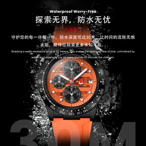 <span class=keywords><strong>PANZER</strong></span> 8145 hommes rétro Sport <span class=keywords><strong>montre</strong></span>-bracelet à Quartz de luxe étanche homme <span class=keywords><strong>montre</strong></span> de mode avec boîtier en alliage de bracelet en Silicone lumineux - Product Image 2