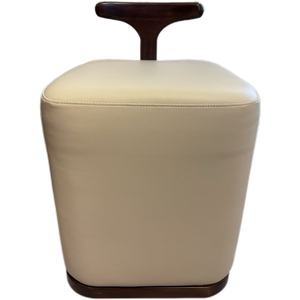 Soft Upholstered Seat <strong>with</strong> Walnut Wood Base Frame, Dressing <strong>Chair</strong>, Combined <strong>with</strong> Dressing Table a Simple Low-<strong>back</strong> Design. - Product Image 5