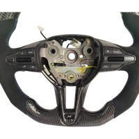 Volant de course en fibre de carbone véritable italienne personnalisé pour accessoires de voiture I30N I20N Elantra Veloster Kona N, YTcarbon