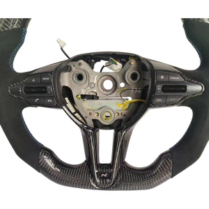 Volante de Carreras de Fibra de Carbono con Gamuza Italiana Real Personalizado YTcarbon para I30N, I20N, Elantra, Veloster, Kona <span class=keywords><strong>N</strong></span> (Accesorios para Coche) - Product Image 6