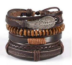 Braccialetto di <span class=keywords><strong>cuoio</strong></span> di modo per gli uomini dei monili del Commercio All'ingrosso N911163 - Product Image 4