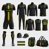 Camiseta de Fútbol Personalizada para Hombre, Uniforme de Fútbol al por Mayor, Camiseta de Malla Transpirable de Poliéster, Pantalones Cortos, Uniforme de Equipo, Ropa Deportiva al por Mayor de Fábrica