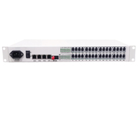 HONGDA SJ PCM32A-4GE 32 canaux FXS/FXO convertisseur de fréquence 4GE PCM multiplexeur RJ connecteur Port récepteur optique fibre vocale