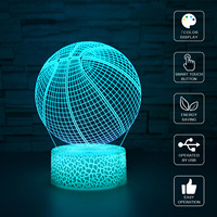 Lampe de bureau LED 3D stéréo personnalisée en acrylique, veilleuse moderne en forme de lune ou dinosaure, en ABS noir avec télécommande, pour décoration