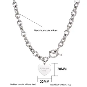 New Letter Love Necklace Women's Collarbone Ins Trendy Men's Hip-Hop Cold Style Bracelet Wool Chain Accessories Jewelry