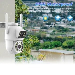 Tuya App Dual Lens 4MP Surveillance Camera With Night Vision Camera For Home Security