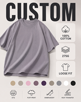 T-shirt vierge en coton peigné épais pour homme, coupe ample et oversize, style streetwear, qualité supérieure, vente en gros OEM