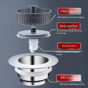 Hot Selling New Arrival Kitchen Basket Sink Drain Stainless Steel Single Bowl Drain Strainer