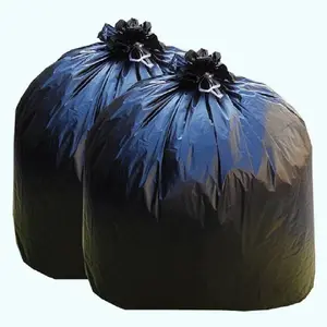 Grand sac poubelle noir robuste Doublure poubelle en plastique Sac poubelle professionnel Sac poubelle de cuisine domestique