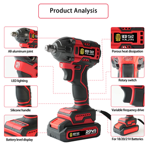Yajin Ergonomic Có Thể Sạc Lại Sửa Chữa Nhà Bền Không Dây Pin Công Cụ Điện Tác Động Mô-men Xoắn Cờ Lê - Product Image 6