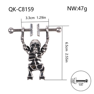 QKKQ Metal Nipple <b>Clamps</b> Skull Pendant BDSM Sexy Bondage Nipple Pendant Breast <b>Clamps</b> Breast <b>Clips</b> Bondage Belt Sex Toys - Product Image 2