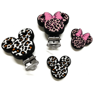 Nuevas Cuentas de Silicona con Dibujos Animados de Leopardo, Mickey y Minnie, Certificadas por la CE, de Grado Alimenticio, para Hacer Cadenas de Chupetes y Collares para Bebés - Product Image 3