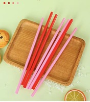 Offre Spéciale pailles en plastique PP jetables de 6mm emballées individuellement pailles en forme de coeur pour la Saint-Valentin