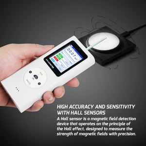 เครื่องวัดสนามแม่เหล็กแบบดิจิตอล เครื่องวัดเกาส์ เครื่องวัดเทสลา เครื่องตรวจจับแบบพกพา ช่วงการวัด 0~25k Gs หน้าจอสี - Product Image 6
