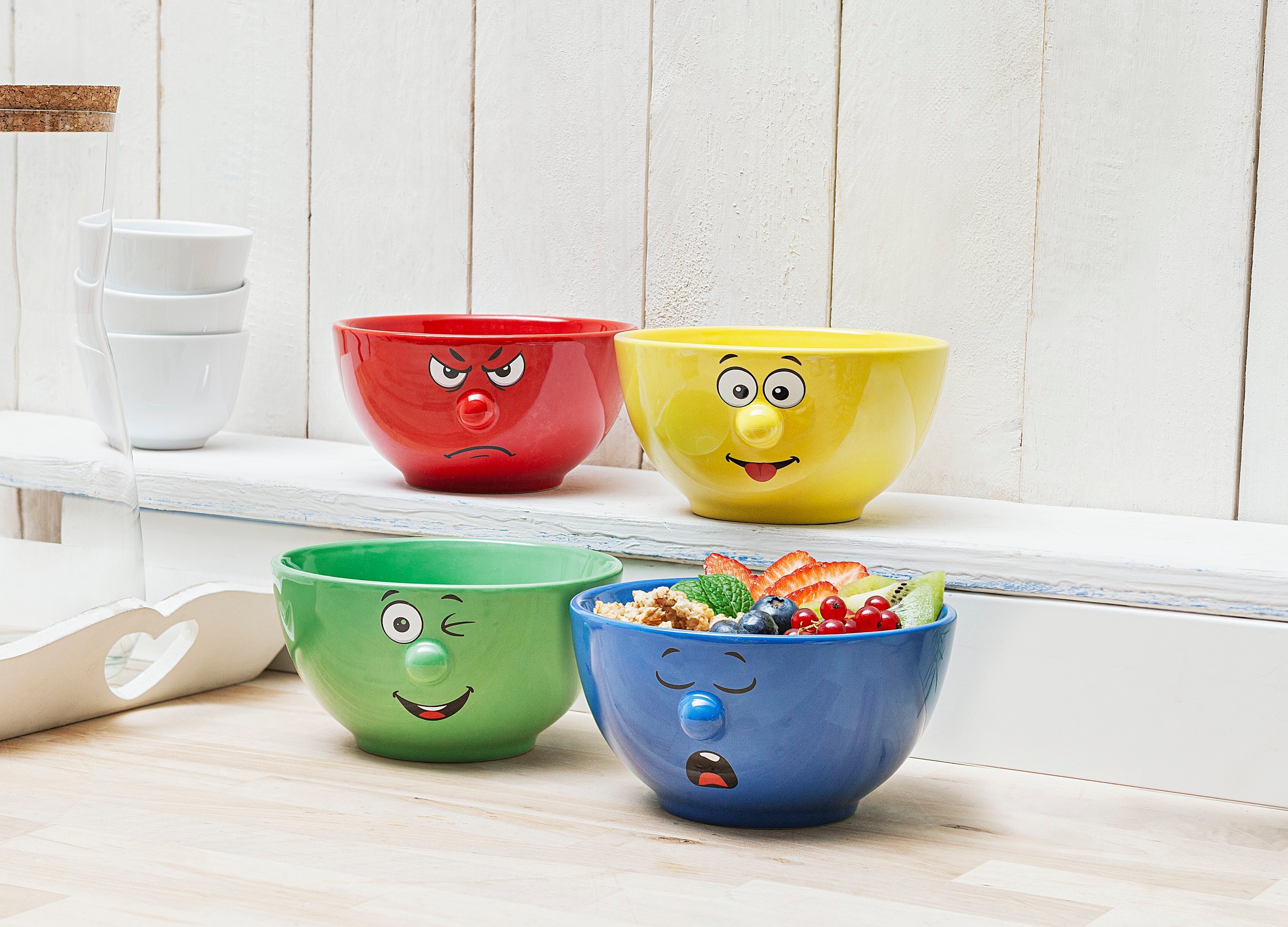 面白い顔ビッグノーズデザイン卸売食器色セラミックボウル| Alibaba.com