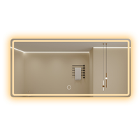 Miroir LED réglable de haute qualité avec écran tactile, écologique et durable, à fixer au mur, vente en gros personnalisée auprès du fabricant