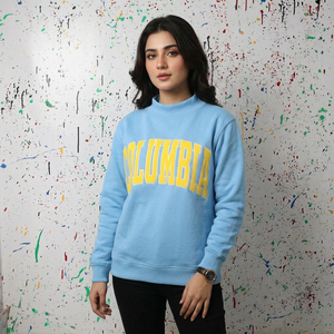 Sudadera con Capucha AZUL, 100% Algodón, Apliques Bordados AMARILLOS, CLUSH SPORTS, Invierno - Product Image 1
