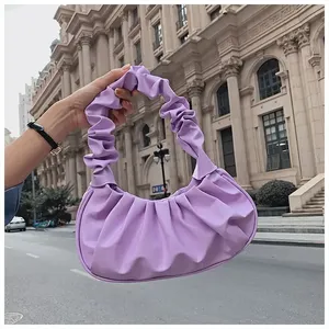 Bolsos <span class=keywords><strong>2023</strong></span>, Bolso de Mano Tipo Dumpling, Bolso de Hombro para Compras, Modelo de Moda de Verano, Bolsos de Mano Plegados para Mujer, PU Cloud - Product Image 1