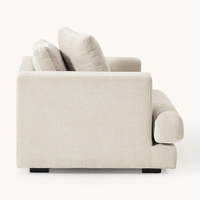Fauteuil simple de style moderne, entièrement rembourré, fauteuil de détente minimaliste pour petit appartement, salon, espace de repos