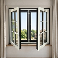 Ventanas de Aluminio de Triple Acristalamiento con Diseño Moderno Europeo Penjoy, Abatibles e Inclinables, con Brida, Estilo Abatible para Aplicaciones Exteriores