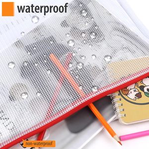 A3 Lager Size Plastic Mesh Bags with Zipper Packaging <strong>Document</strong> File Bag Home Organizer Pouch File <strong>Folder</strong> for <strong>Travel</strong> Storage - Product Image 3