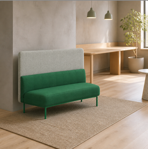 Conjunto de Muebles Curvos con Respaldo Alto para Privacidad, Cómodos Muebles de Tela para Cafetería y Restaurante con Detalles Metálicos para Apartamentos - Product Image 5