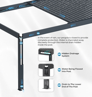 Pabellones de Techo de Aluminio Impermeables de Una Sola Capa de Alta Calidad a Precio de Fábrica Maplemiles, Pérgola de Aluminio con Persianas Motorizadas