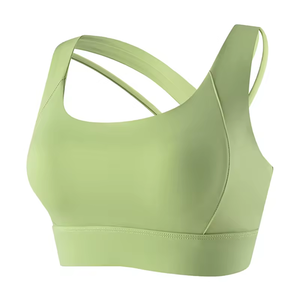 Sujetador deportivo de alta calidad para mujer, estilo racerback, suave como la mantequilla, top corto para correr, entrenamiento, gimnasio, fitness, alta sujeción, a prueba de golpes, para yoga. - Product Image 2