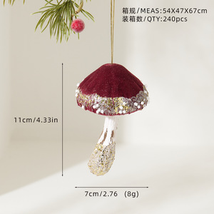 Juego <span class=keywords><strong>de</strong></span> Bolas <span class=keywords><strong>de</strong></span> <span class=keywords><strong>Navidad</strong></span> <span class=keywords><strong>de</strong></span> Terciopelo Borgoña <span class=keywords><strong>con</strong></span> Adornos Colgantes <span class=keywords><strong>de</strong></span> Casa <span class=keywords><strong>de</strong></span> Champiñones y <span class=keywords><strong>Bastones</strong></span> <span class=keywords><strong>de</strong></span> <span class=keywords><strong>Caramelo</strong></span> para Árbol <span class=keywords><strong>de</strong></span> <span class=keywords><strong>Navidad</strong></span> - Product Image 6