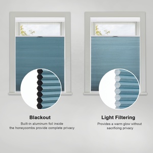 Tùy chỉnh không dây màu xanh <span class=keywords><strong>26mm</strong></span> không có rèm khoan tổ ong di động Shades - Product Image 5