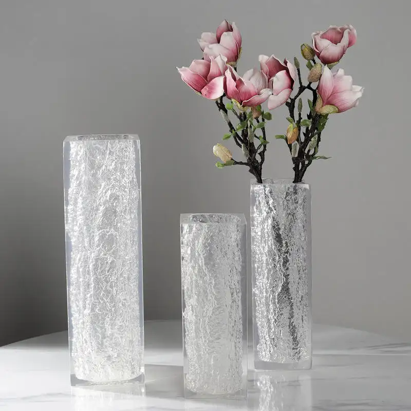 Attractive crystal wedding flower stands wedding vases tall crystal different shaped glass vase for home decoration