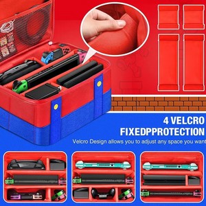 Sac de rangement pour console Nintendo Switch, étui multifonctionnel en toile avec poignée de transport pour accessoires de jeu et cartes de jeu - Product Image 4