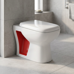 Siège de toilette WC en céramique double couleur, style rétro rustique moderne européen, pour salle de bain - Product Image 6