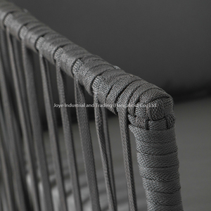 Ensemble de salon de jardin moderne en acier et corde, 4 pièces, pour jardin et cour - Product Image 5