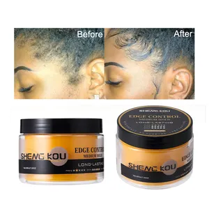 Custom logo braid and loc gel olive oil edge control strong hold edge control for 4c black hair
