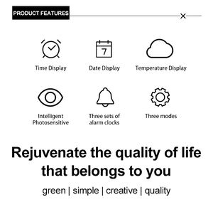 <strong>Digital</strong> Timer Nightlight Watch Alarm <strong>Clock</strong> 12/24H Brightness Adjustable 3D <strong>LED</strong> Table Wall <strong>Clock</strong> - Product Image 6