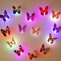Lampe LED Néon Papillon Lumineuse Nouveauté Décoration Murale Adhésive Unique pour Fête Mariage Chambre Maison