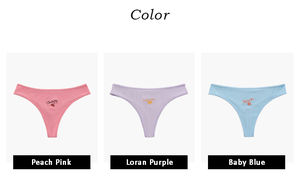 Braguitas de Canalé Bonitas al por Mayor para Mujer, <span class=keywords><strong>Tanga</strong></span> de Tiro Bajo con Espalda en T para Chicas Jóvenes, Ropa Interior con Bordado de Frutas, Estilo Diario - Product Image 6