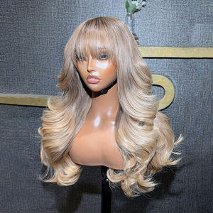 Perruque ondulée sans colle, couleur blond cendré, <span class=keywords><strong>avec</strong></span> racine naturelle pré-épilée, <span class=keywords><strong>cheveux</strong></span> européens, perruque frontale en dentelle 13*6 - Product Image 3