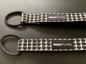 Accesorios para Pilates Reformer, Correas Dobles de Tela y Nylon con Diseño Houndstooth en Blanco y Negro, <span class=keywords><strong>INIKO</strong></span> R0202424 para Estudios - Product Image 5