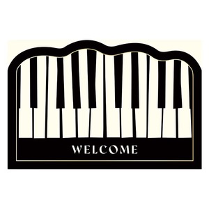 พรมเช็ดเท้าลายดอกไม้ทรงสี่เหลี่ยมผืนผ้า ทนต่อคราบสกปรก ซักทำความสะอาดได้ สำหรับประตูหน้าบ้าน - Product Image 3