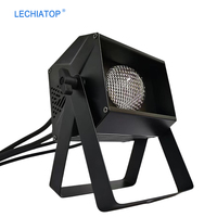 Lampu sorot LED COB Mini 80W portabel, lampu kaleng DMX kontrol 512 2 dalam 1 Putih Hangat dan putih untuk panggung teater Ballroom pernikahan