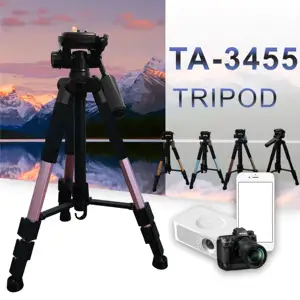 Fabrika fiyat profesyonel 1.7m kompakt hafif alüminyum kamera tripodu taşıma çantası ile standı