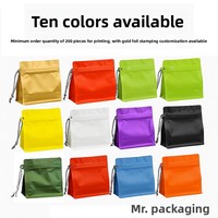 Sachets refermables à fermeture éclair, auto-scellants, hermétiques, en aluminium laminé estampé à chaud, à huit soudures, pour thé noir Pu-erh torréfié et aliments pour animaux de compagnie, fabriqués en Chine