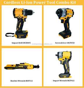 OEM Kundenspezifisches Logo Bürstenlose Elektrowerkzeug-Sets 20V Akku-Bohrmaschine Schleifer Hammer Säge Arbeitsleuchte Holzbearbeitungs-Elektrowerkzeuge - Product Image 5