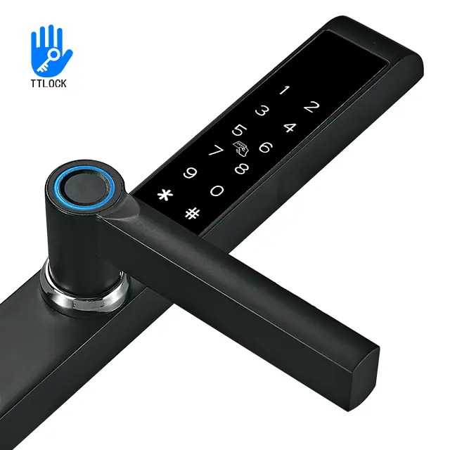 Nuevo Super cerradura de puerta con huella dactilar TTlock inteligente Wifi cerraduras inteligentes Ttlock con tarjeta de contraseña cerradura Digital inteligente