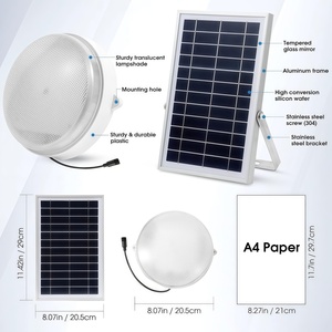 Plafonnier <span class=keywords><strong>LED</strong></span> Solaire Extérieur/Intérieur Télécommandé 50W-200W IP44/IP65/IP67 Construction Aluminium+PC Garantie 3 Ans Dimmable pour la Maison - Product Image 4