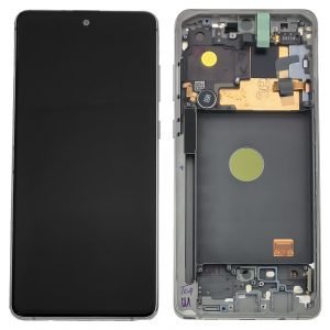 Écran complet avec châssis pour Samsung Galaxy Note 10 Lite Argent - Assemblage d'écran - Product Image 3
